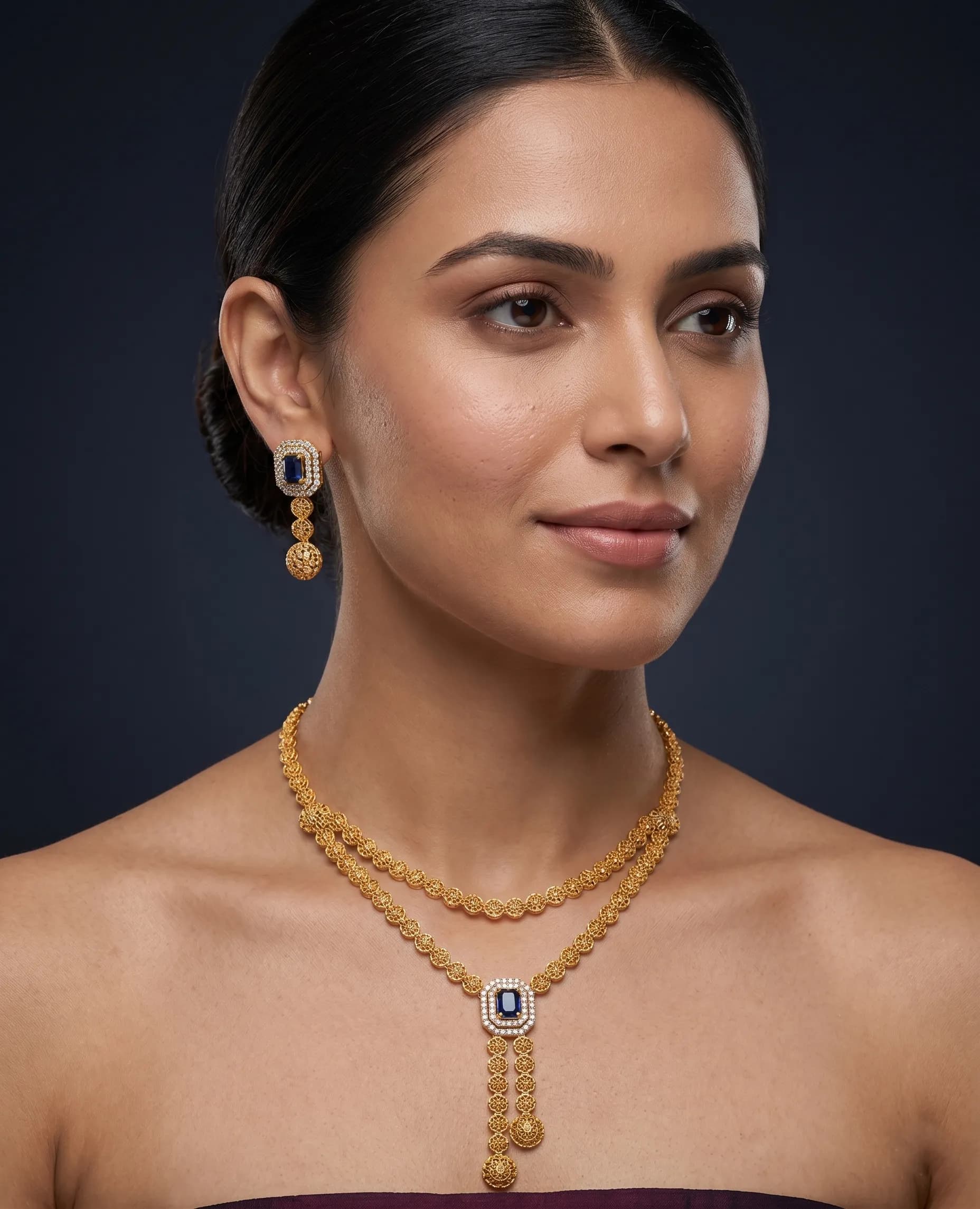 Minimalist gold pendant necklace